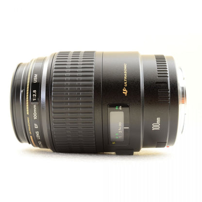 【中古】Canon EF 100mm F2.8 MACRO USM 単焦点レンズ フード カメラレンズ
