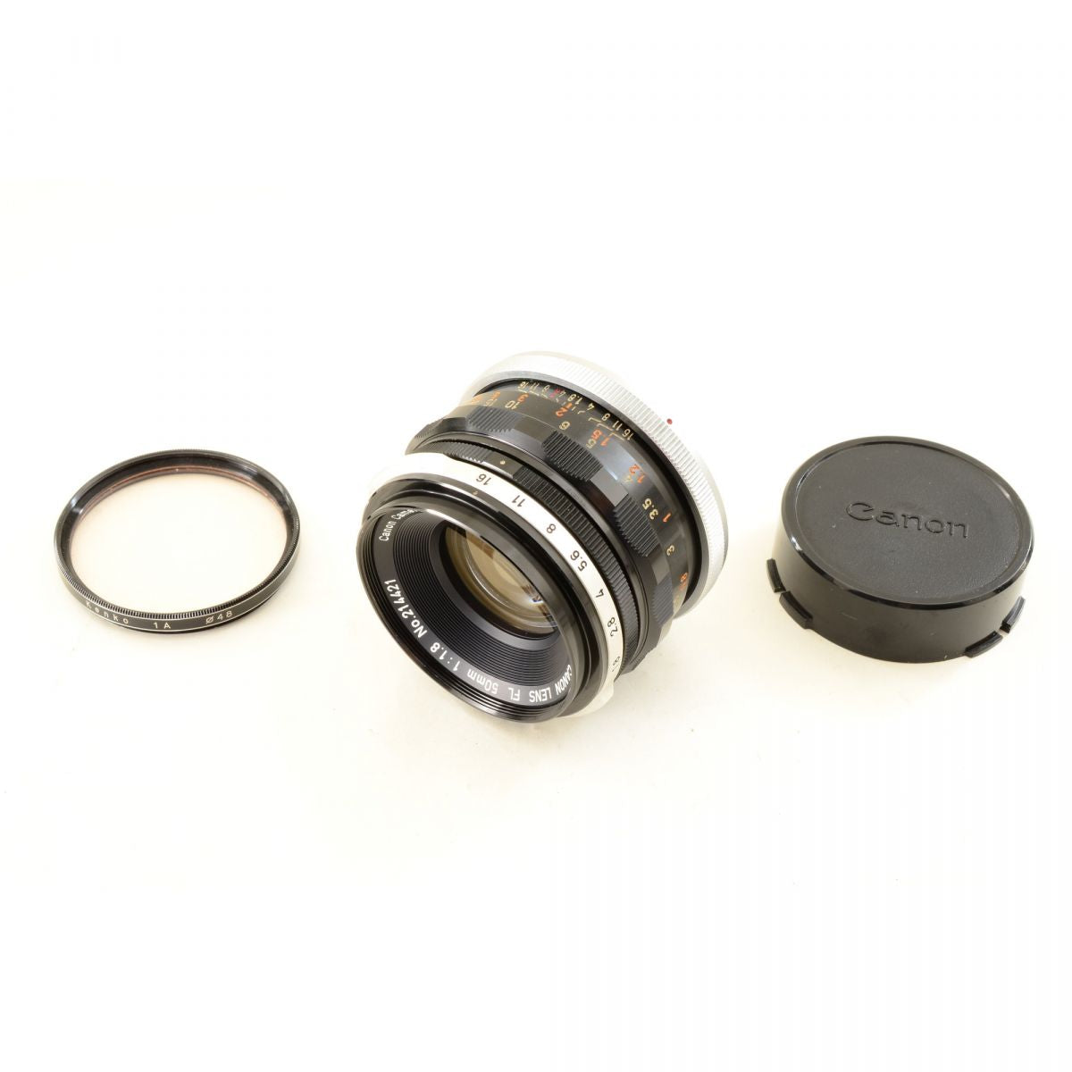 【中古】Canon FL 50mm f/1.8 標準 単焦点レンズ マニュアルフォーカス キャノン S/N: 214421