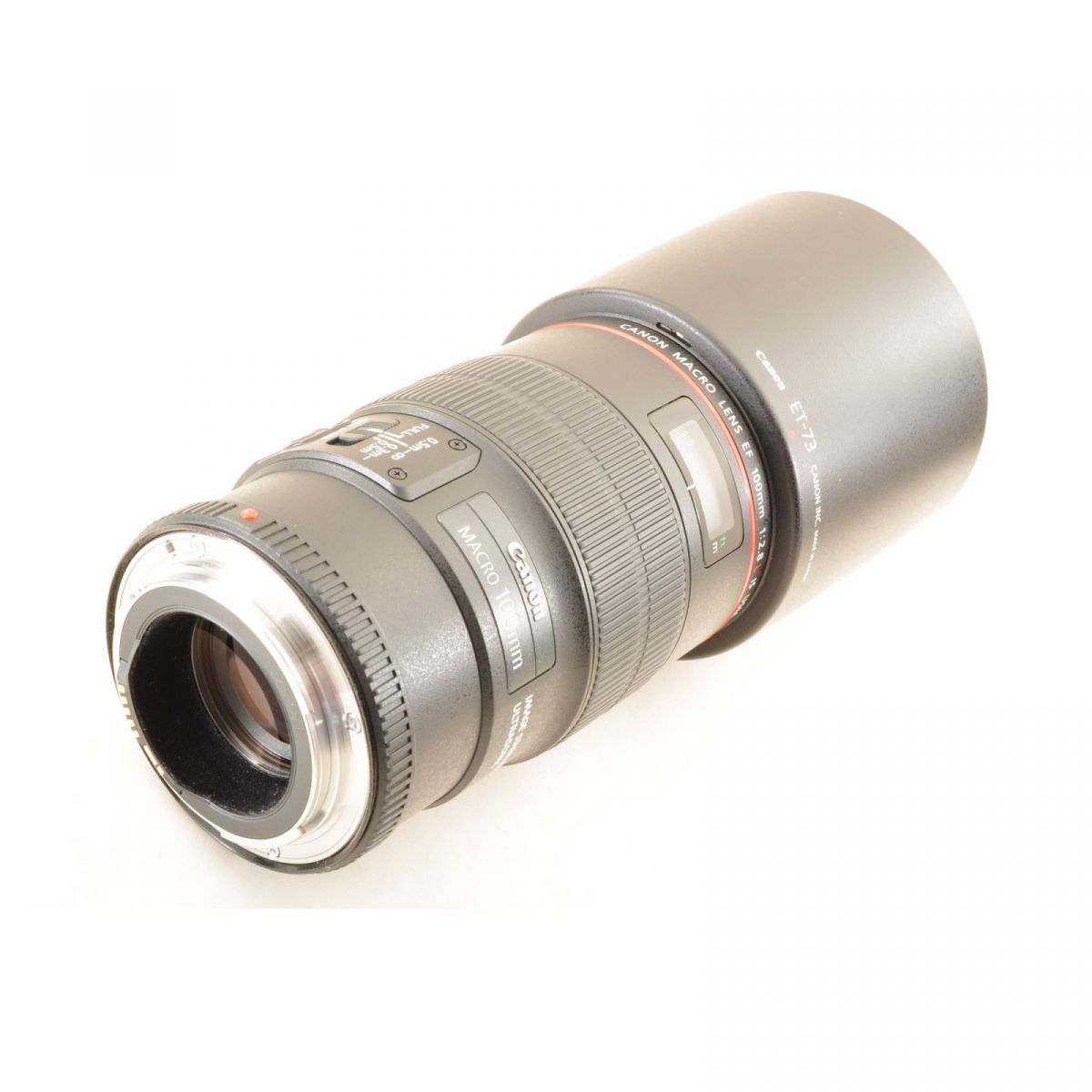 【中古】Canon EF 100mm f/2.8 L Macro IS USM キヤノン 単焦点 AF 交換レンズ , フード付き