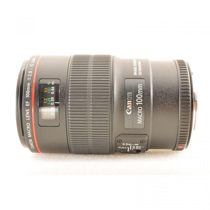 【中古】Canon EF 100mm f/2.8 L Macro IS USM キヤノン 単焦点 AF 交換レンズ , フード付き
