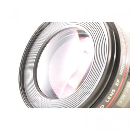 【中古】Canon EF 100mm f/2.8 L Macro IS USM キヤノン 単焦点 AF 交換レンズ , フード付き