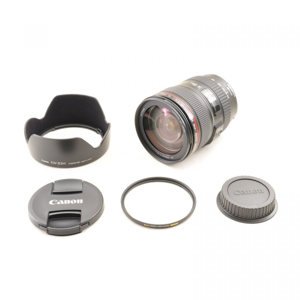 【中古】Canon EF 24-105mm f/4 L IS USM AF ズームレンズ , キャノン フード付き