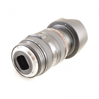 【中古】Canon EF 24-105mm f/4 L IS USM AF ズームレンズ , キャノン フード付き