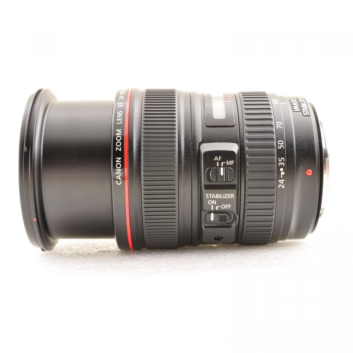 【中古】Canon EF 24-105mm f/4 L IS USM AF ズームレンズ , キャノン フード付き