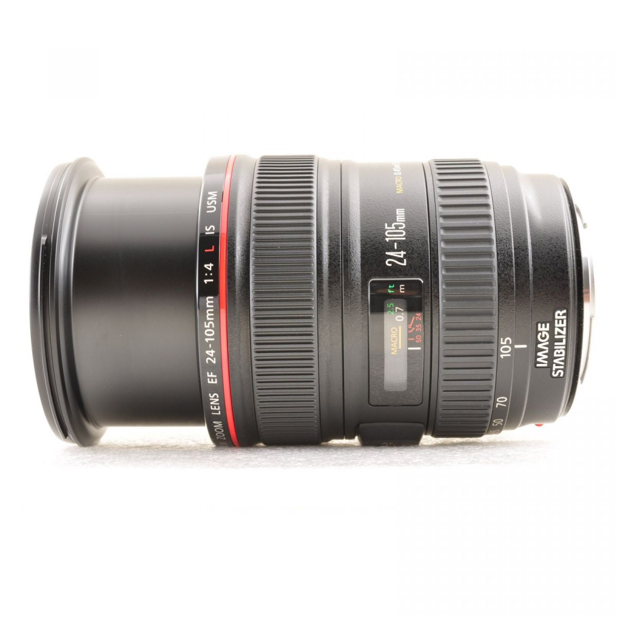 【中古】Canon EF 24-105mm f/4 L IS USM AF ズームレンズ , キャノン フード付き