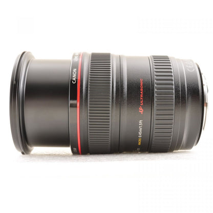 【中古】Canon EF 24-105mm f/4 L IS USM AF ズームレンズ , キャノン フード付き