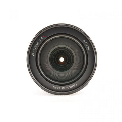 【中古】Canon EF 24-105mm f/4 L IS USM AF ズームレンズ , キャノン フード付き