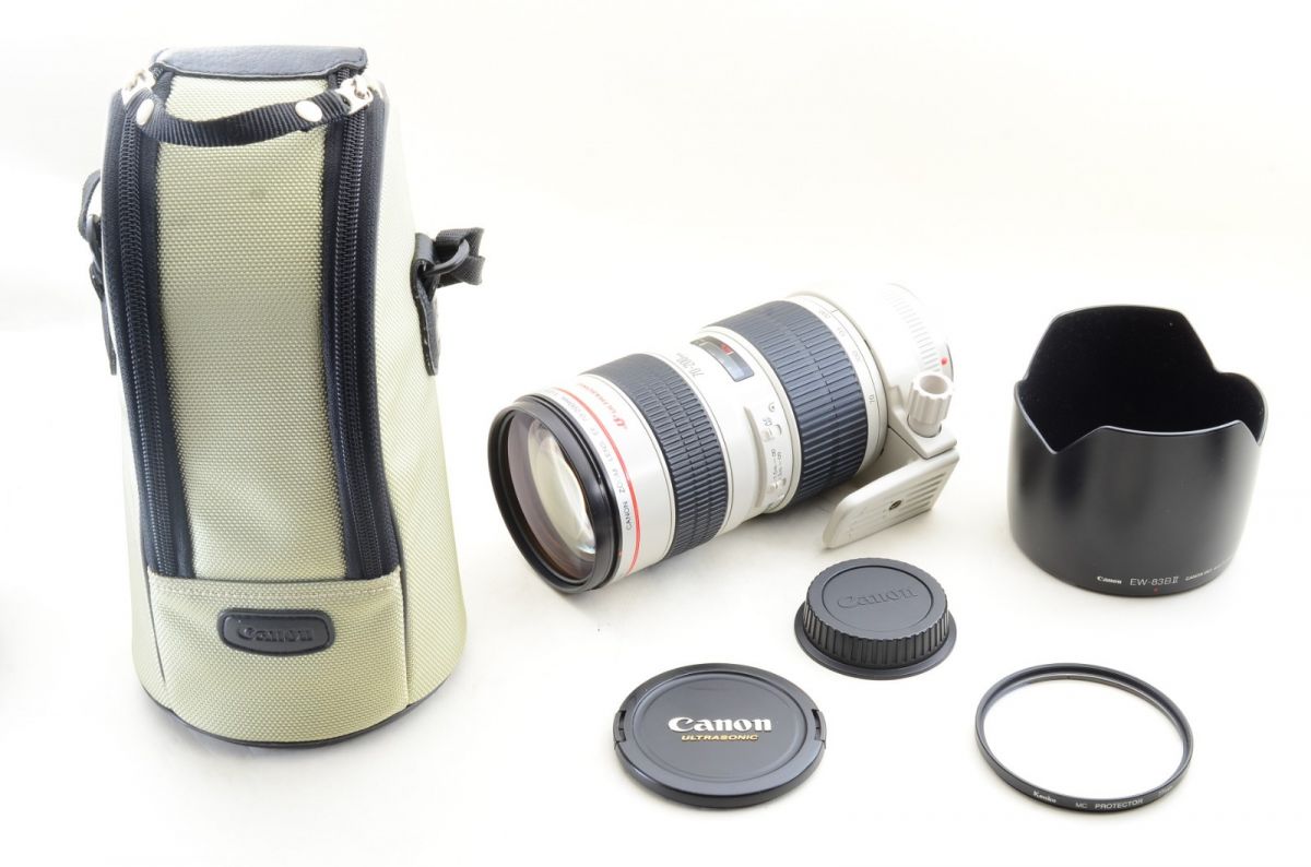 【中古】Canon EF 70-200mm f/2.8 L IS USM フード ケース ズーム カメラレンズ 交換レンズ キャノン
