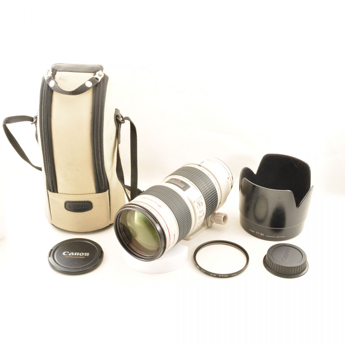 【中古】Canon EF 70-200mm F/2.8 L IS USM フード ケース ズーム カメラレンズ 交換レンズ キャノン