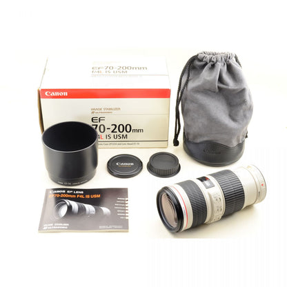 【中古】Canon EF 70-200mm f/4L IS USM フード 元箱 ズーム カメラレンズ 交換レンズ キャノン