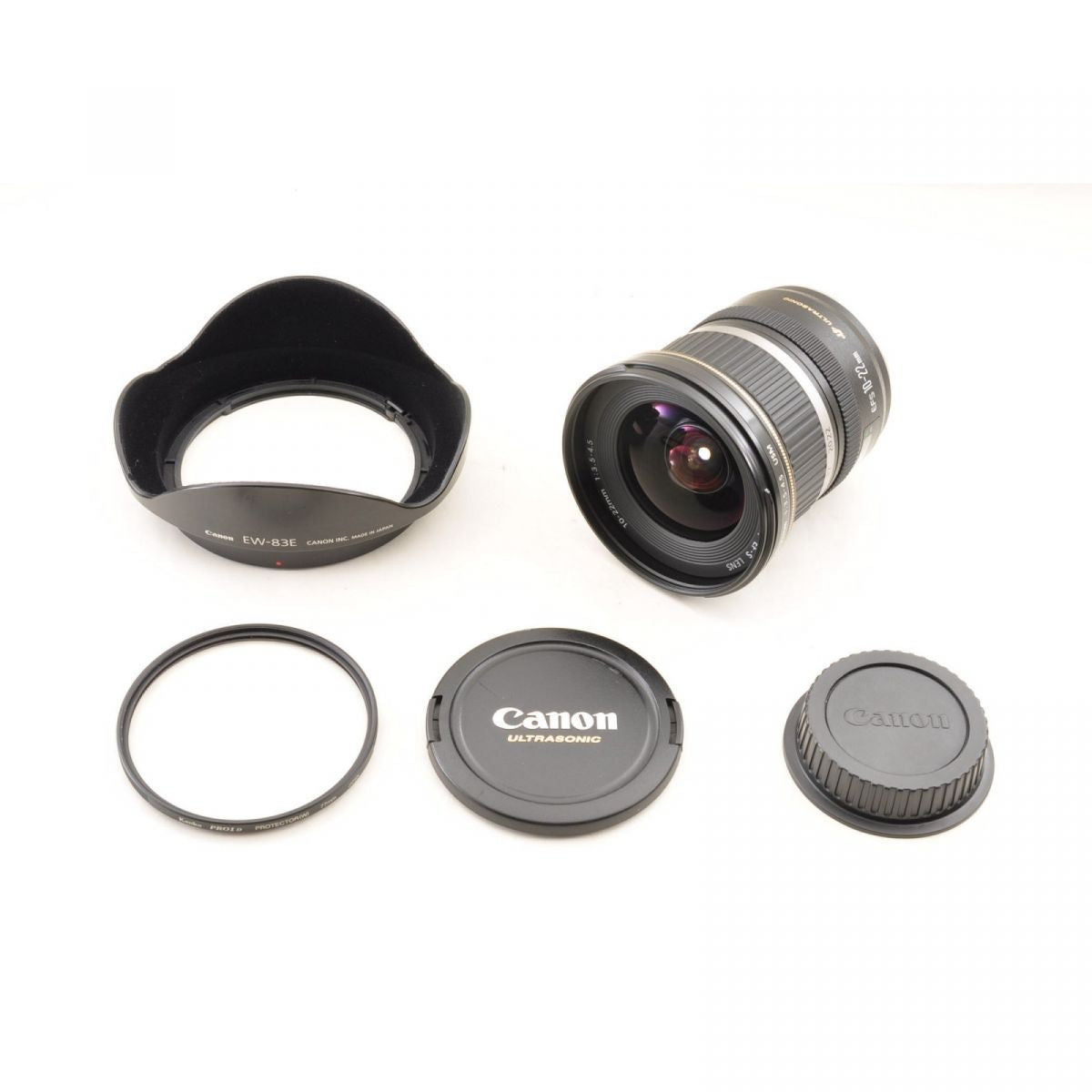 【中古】Canon EF-S 10-22mm F3.5-4.5 USM 一眼レフ 広角 EFマウント用 カメラレンズ 交換レンズ キャノン , フード付き