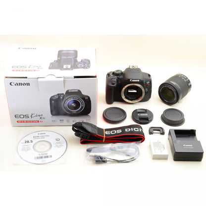 【中古】Canon EOS Kiss X7i 一眼レフ デジタルカメラ EF-S 18-55mm f/3.5-5.6 IS STM レンズ キヤノン