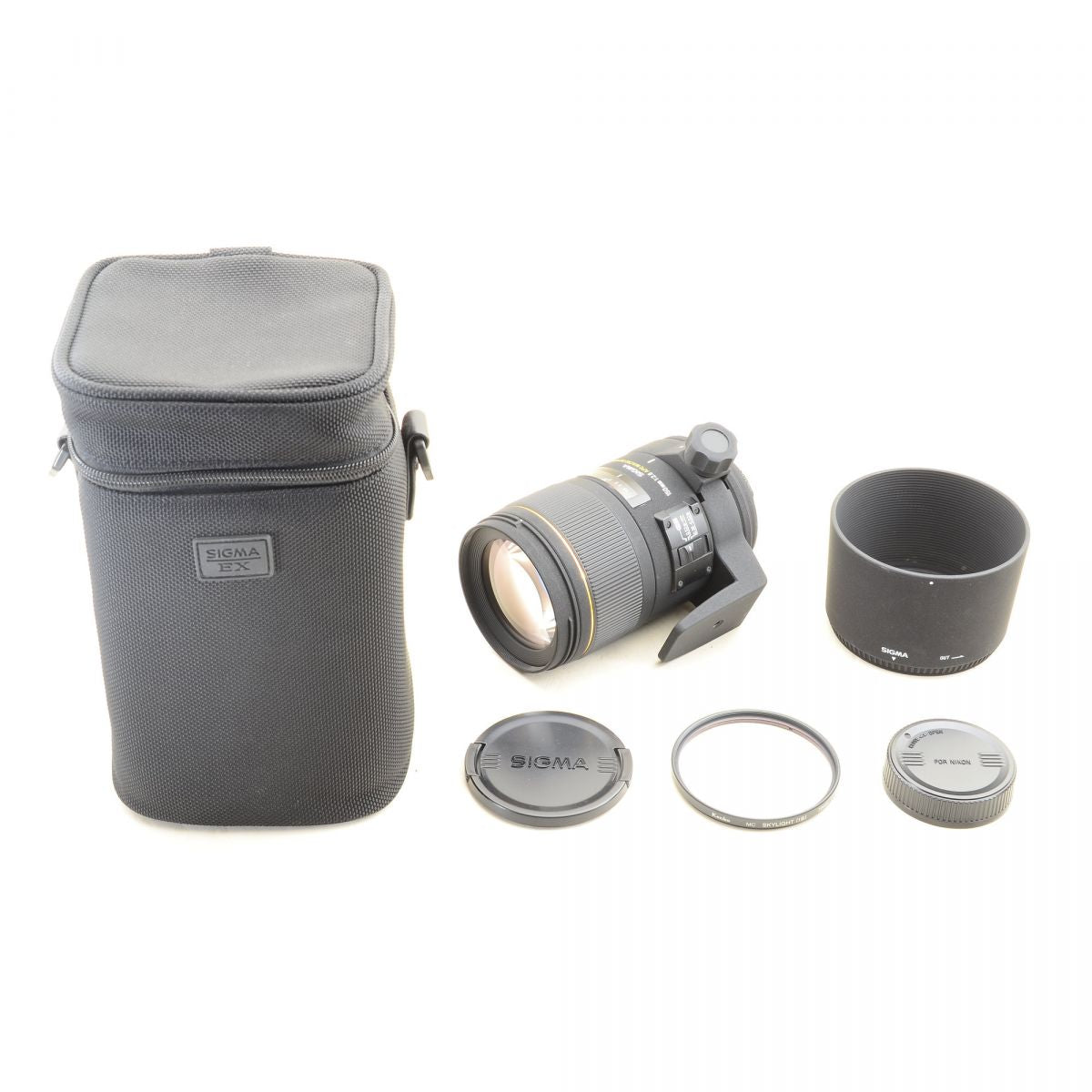 【中古】Sigma 150mm F2.8 APO MACRO DG HSM EX Nikon Fマウント用 単焦点 フード ケース