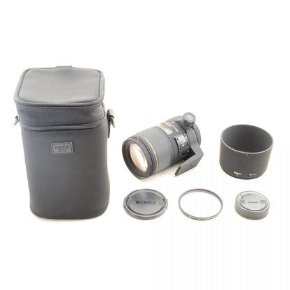 【中古】Sigma 150mm F2.8 APO MACRO DG HSM EX Nikon Fマウント用 単焦点 フード ケース