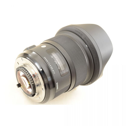 【中古】Sigma 24mm f/1.4 DG HSM Art Nikon Fマウント用 単焦点レンズ