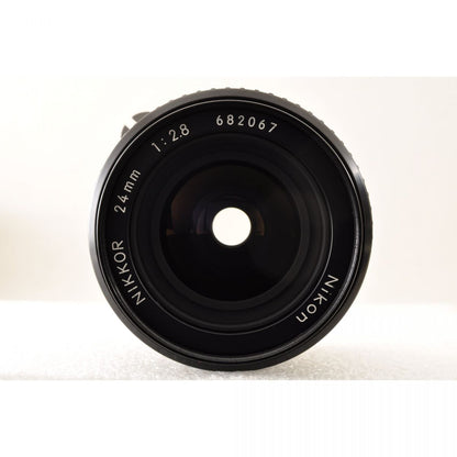 【中古】Nikon Ai Nikkor 24mm f/2.8 MF 単焦点 Fマウント用 カメラレンズ 交換レンズ ニコン
