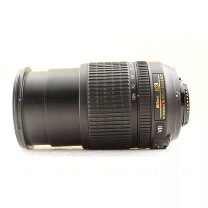 【中古】Nikon D5100 16.2MP デジタルカメラ ブラック AF-S DX Nikkor 18-105mm f/3.5-5.6 G ED VR レンズ