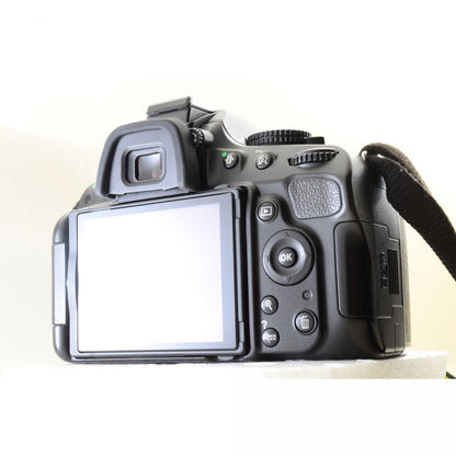 【中古】Nikon D5100 16.2MP デジタルカメラ ブラック AF-S DX Nikkor 18-105mm f/3.5-5.6 G ED VR レンズ