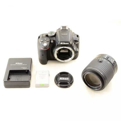 Nikon D5300 24.2MP DX 55-200mm F4-5.6G II ED VR 一眼レフ デジカメ ニコン