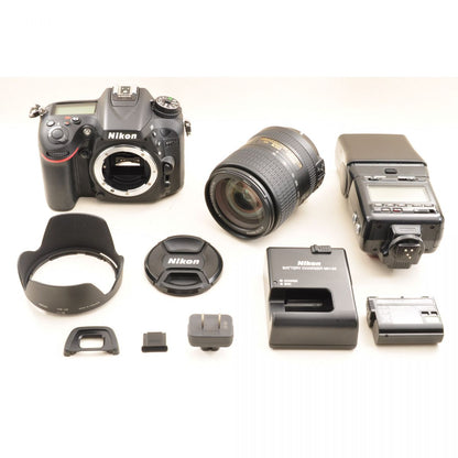 【中古】Nikon D7100 24.1MP デジタルカメラ AF-S DX 18-300mm f/3.5-6.3 G ED VR 一眼レフ ストロボ SB-24 ニコン
