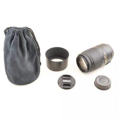 【中古】Nikon AF-S 55-300mm f/4.5-5.6G VR ズーム フード カメラレンズ 交換レンズ ニコン