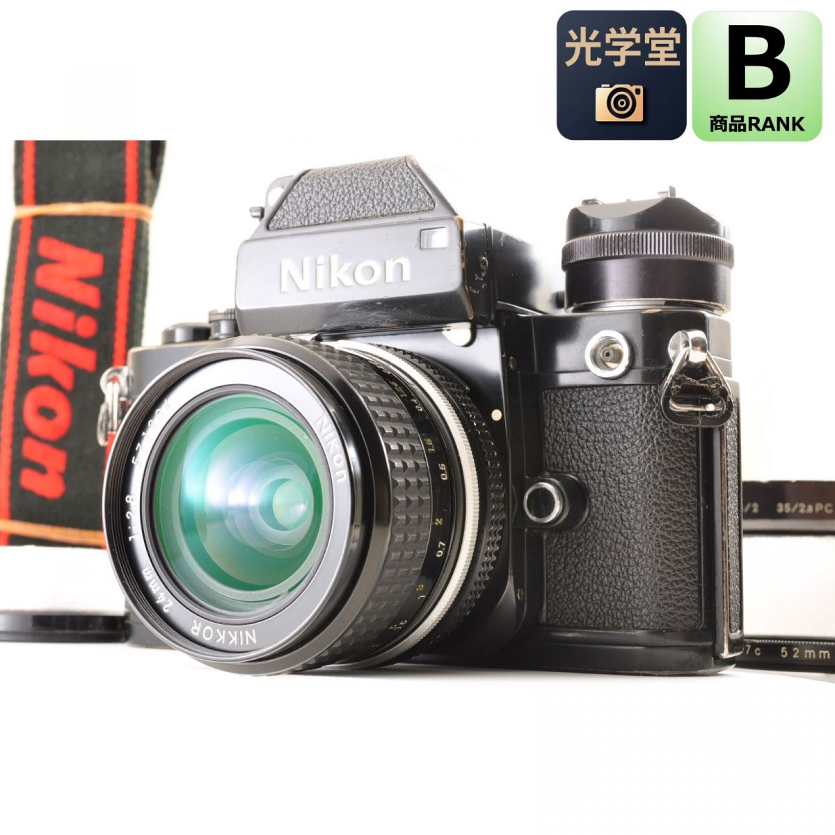 Nikon F2 Photomic Black 35mm SLR Film Camera DP-1 /Ai 24mm f2.8 *Exc* #4323