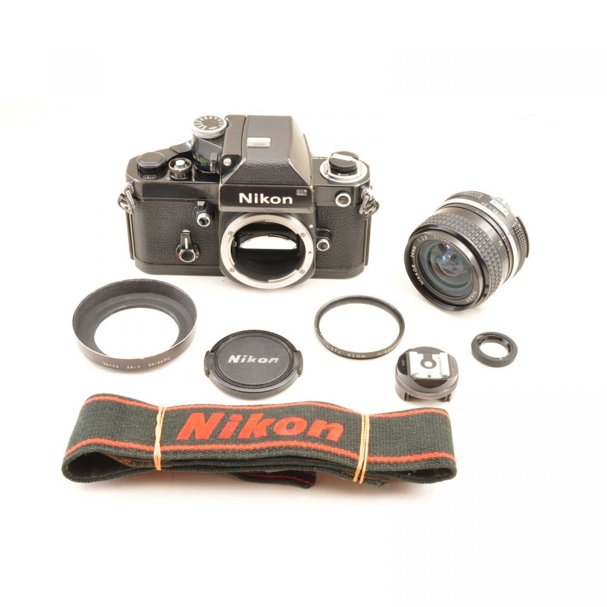 Nikon F2 Photomic Black 35mm SLR Film Camera DP-1 /Ai 24mm f2.8 *Exc* #4323