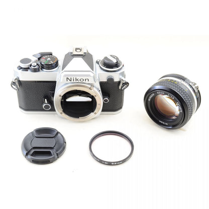 【中古】Nikon FE Silver Ai NIKKOR 50mm f/1.4 レンズ 一眼レフ フィルムカメラ ニコン