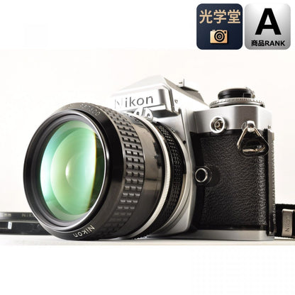 Nikon FE Silver 35mm SLR Film Camera /Ai 35mm f2 MF Lens *Near Mint* #4327