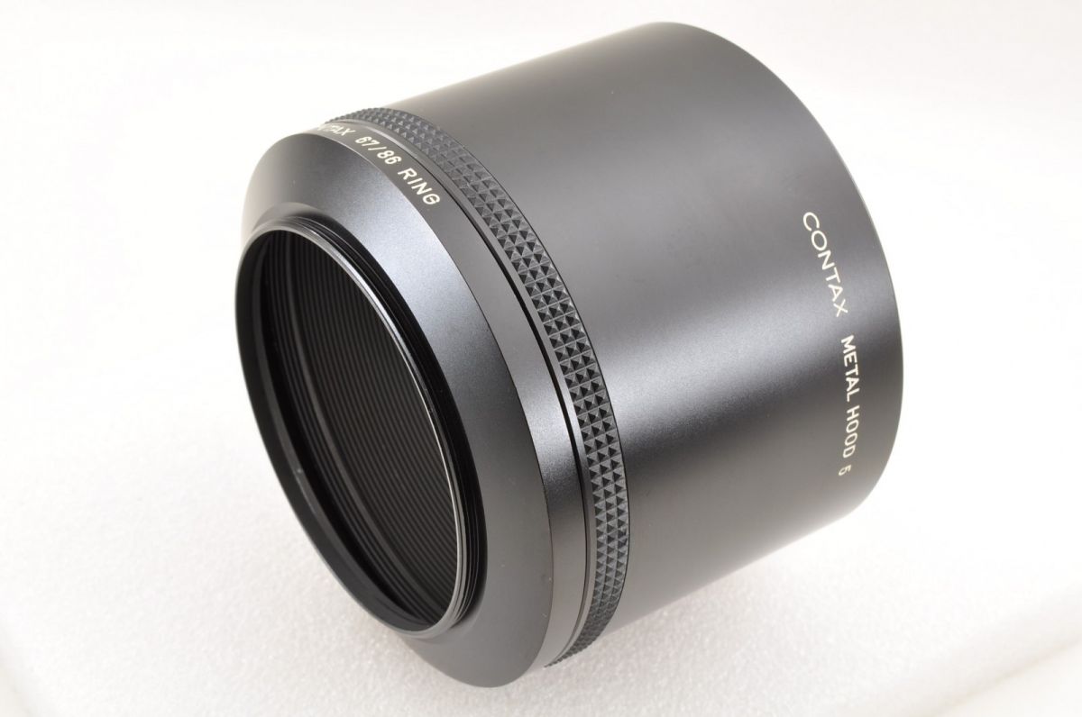 【中古】CONTAX メタルレンズフード 5 ＆ 67/86 アダプターリング セット